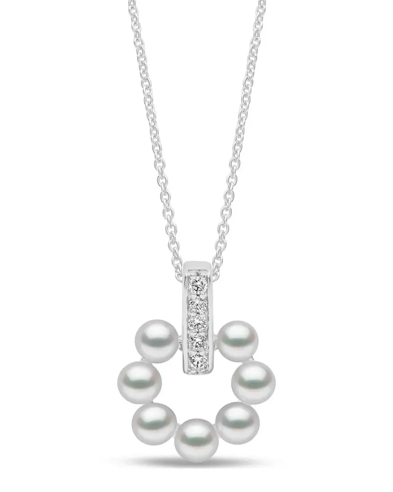 YOKO London Eclipse Akoya pearl and diamond necklace - Silber Silber