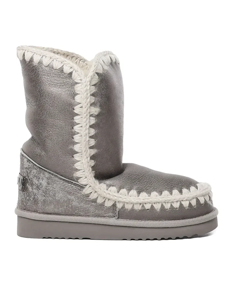 Mou Eskimo 24 Stiefel mit gehäkeltem Detail - Grau Grau