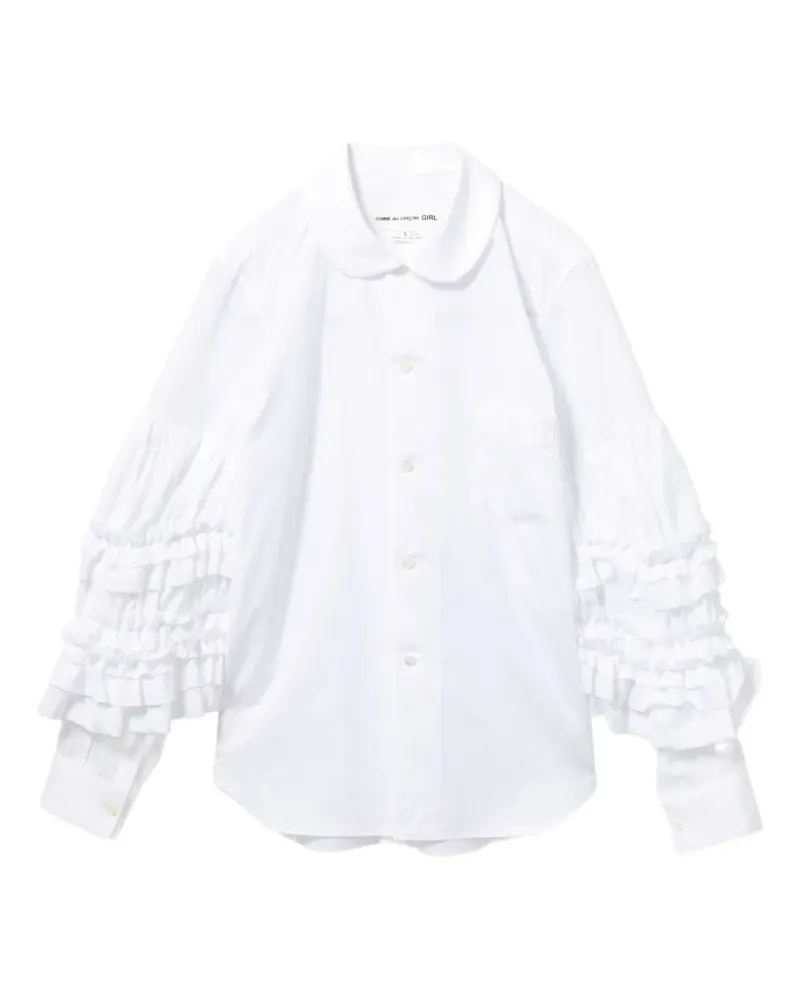 Comme des Garçons ruffled shirt - Weiß Weiß