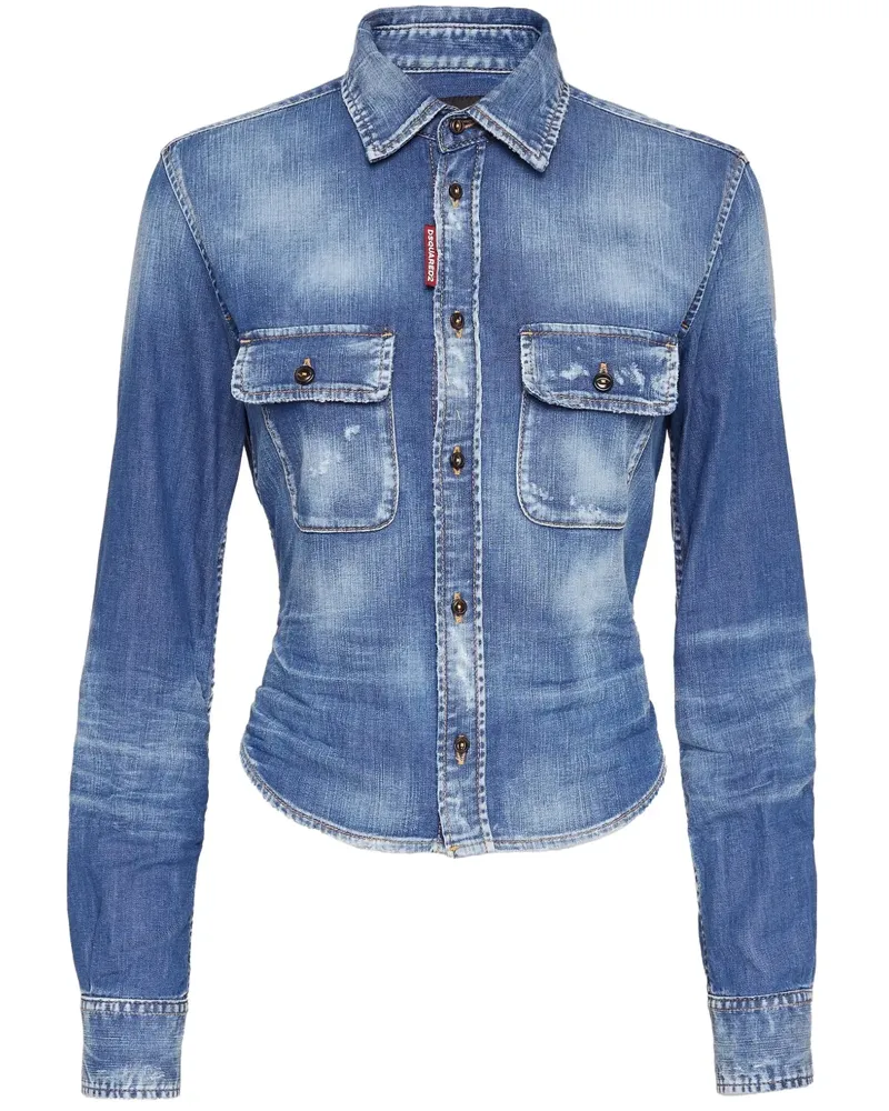 Dsquared2 Klassisches Jeanshemd - Blau Blau