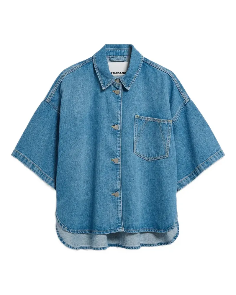 Armedangels Kurzärmeliges Jeanshemd - Blau Blau