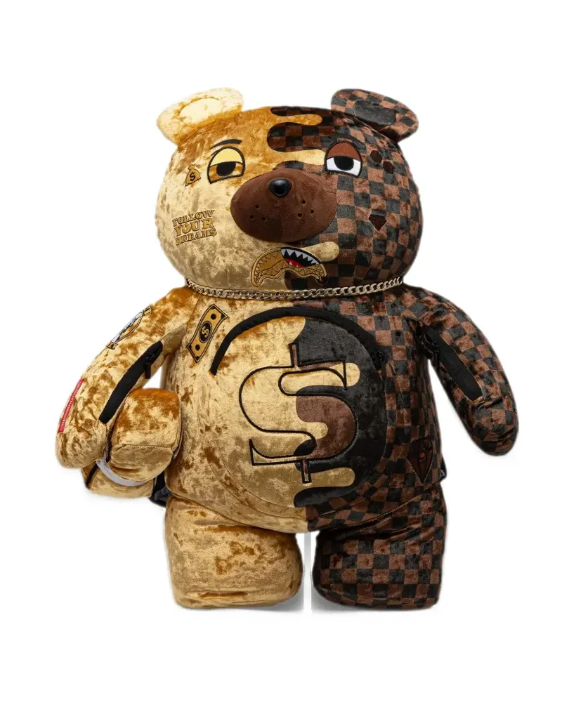 Sprayground Golden Dynasty Moneybear backpack Gold