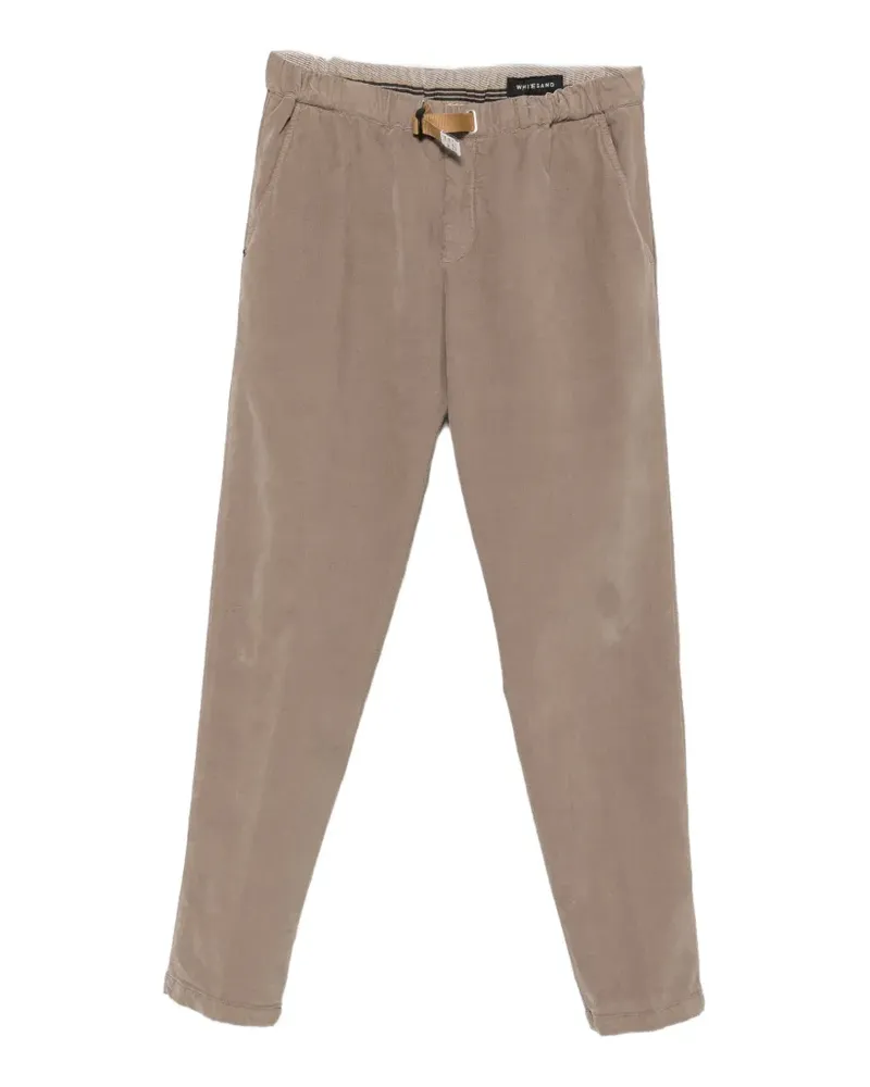 PLAN C Tapered-Cordhose mit Gürtel - Nude Nude