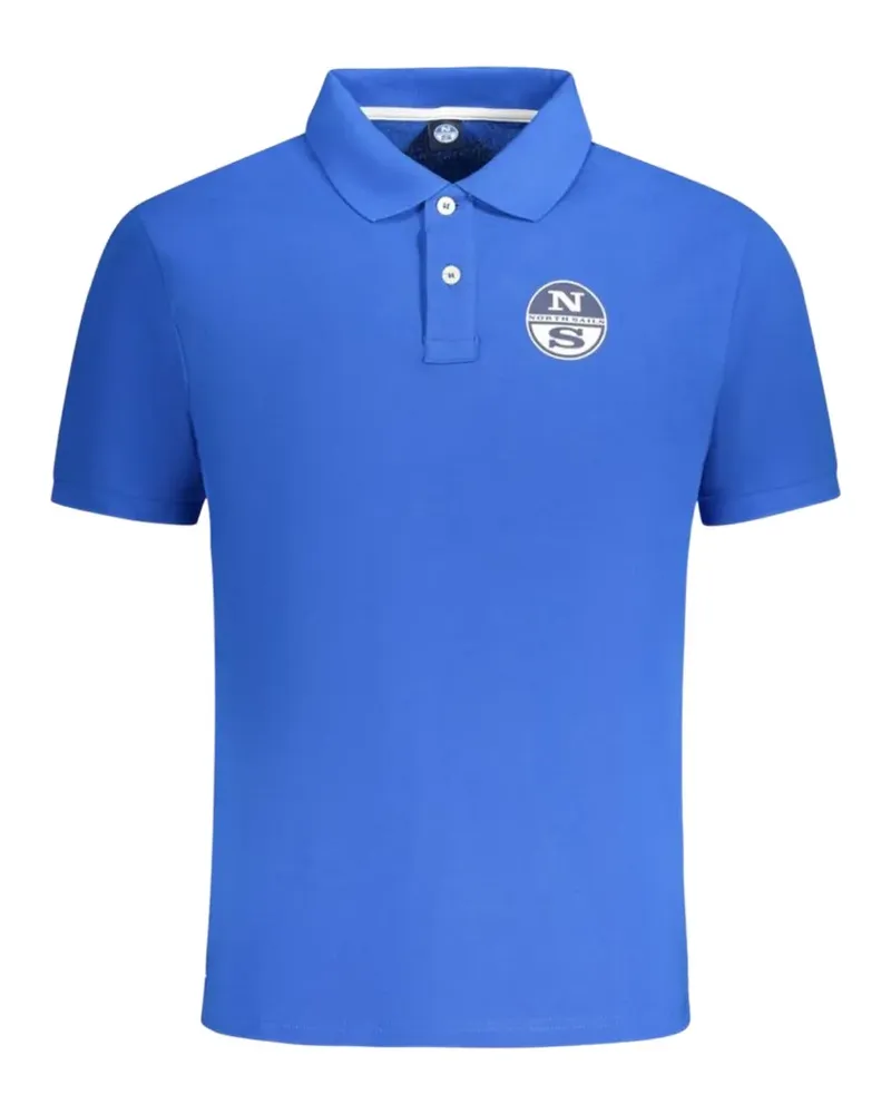 North Sails logo-patch piqué polo shirt - Blau Blau
