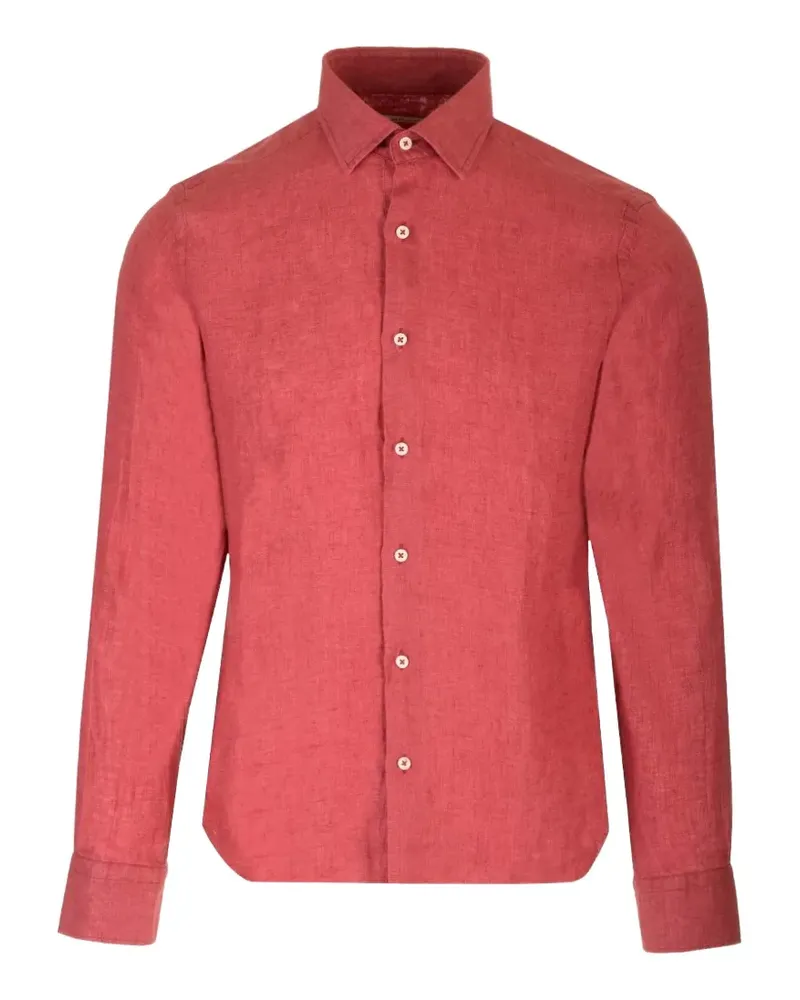 Al Duca D’Aosta 1902 slim-fit washed-linen shirt - Rot Rot