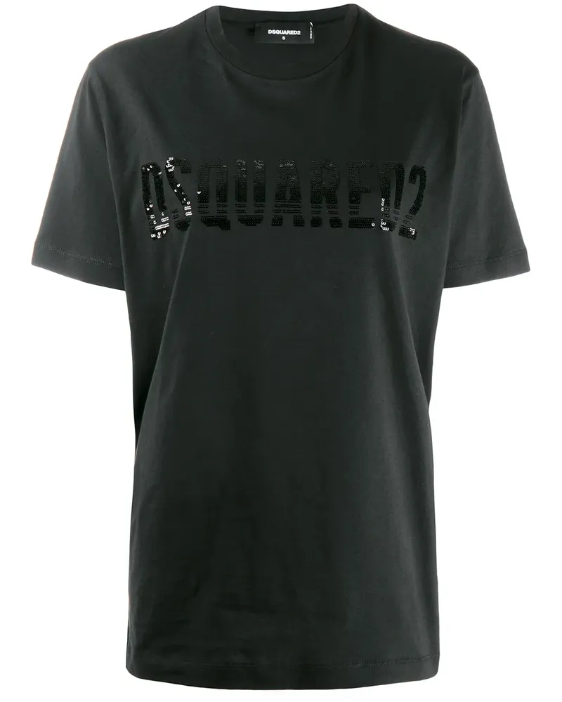 Dsquared2 T-Shirt mit Logo-Print - Schwarz Schwarz