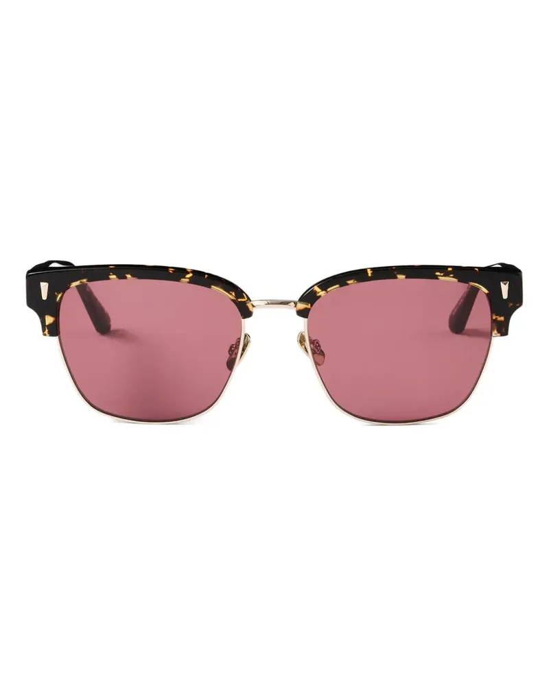 Sandro tortoiseshell-effect logo-engraved sunglasses - Schwarz Schwarz