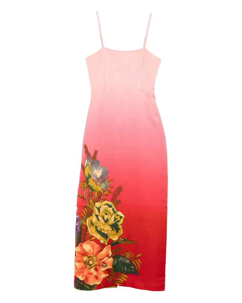 ALEMAIS Midikleid mit Blumen-Print - Rosa Rosa