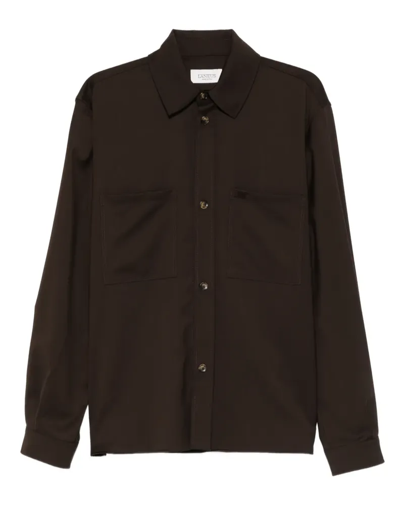 Laneus Hemd mit Tasche - Braun Braun