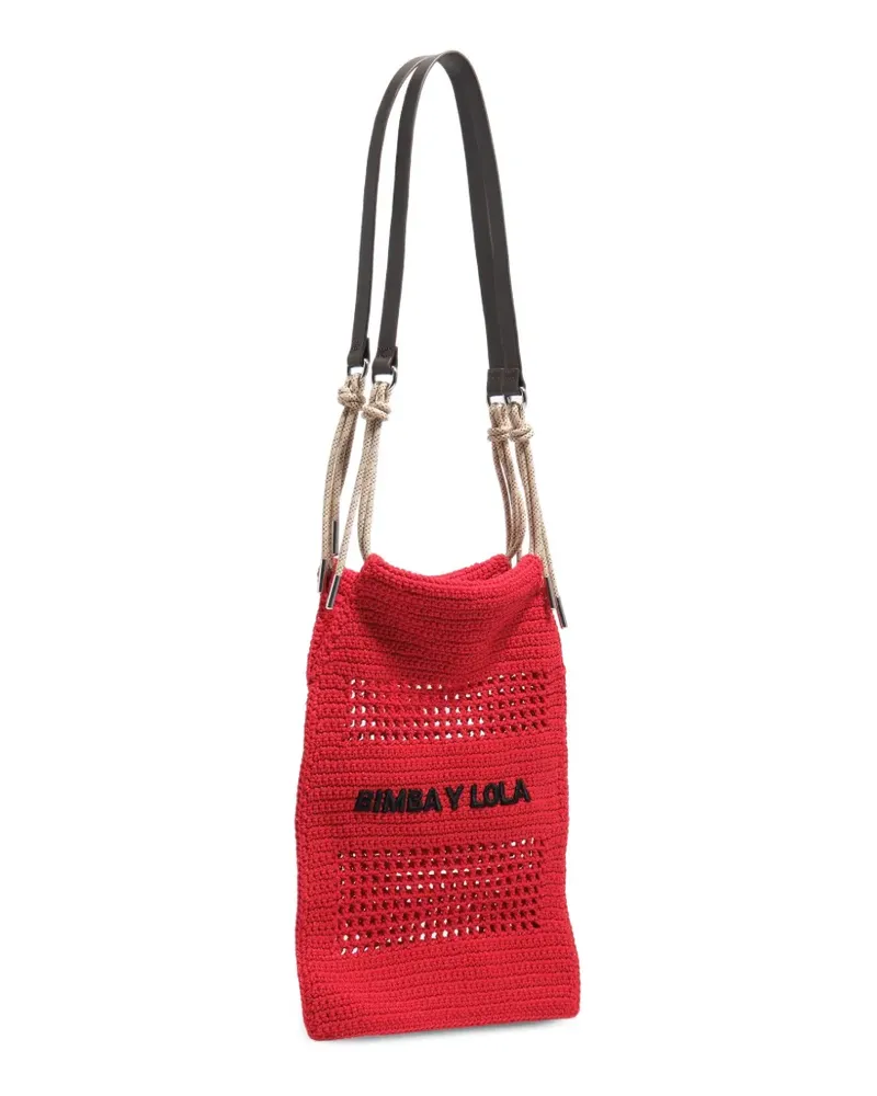 BIMBA Y LOLA crochet open-knit shoulder bag - Rot Rot