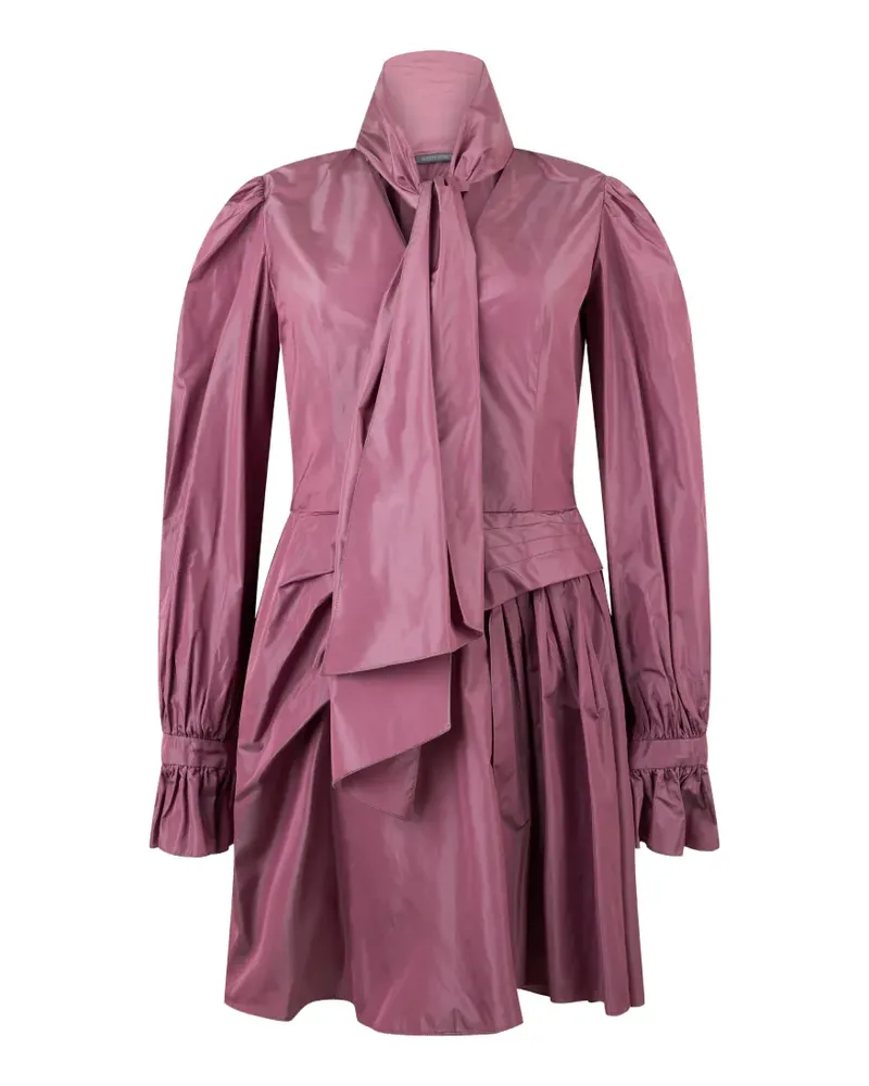 Alberta Ferretti Kleid mit Rüschen und Schleifenkragen - Rosa Rosa