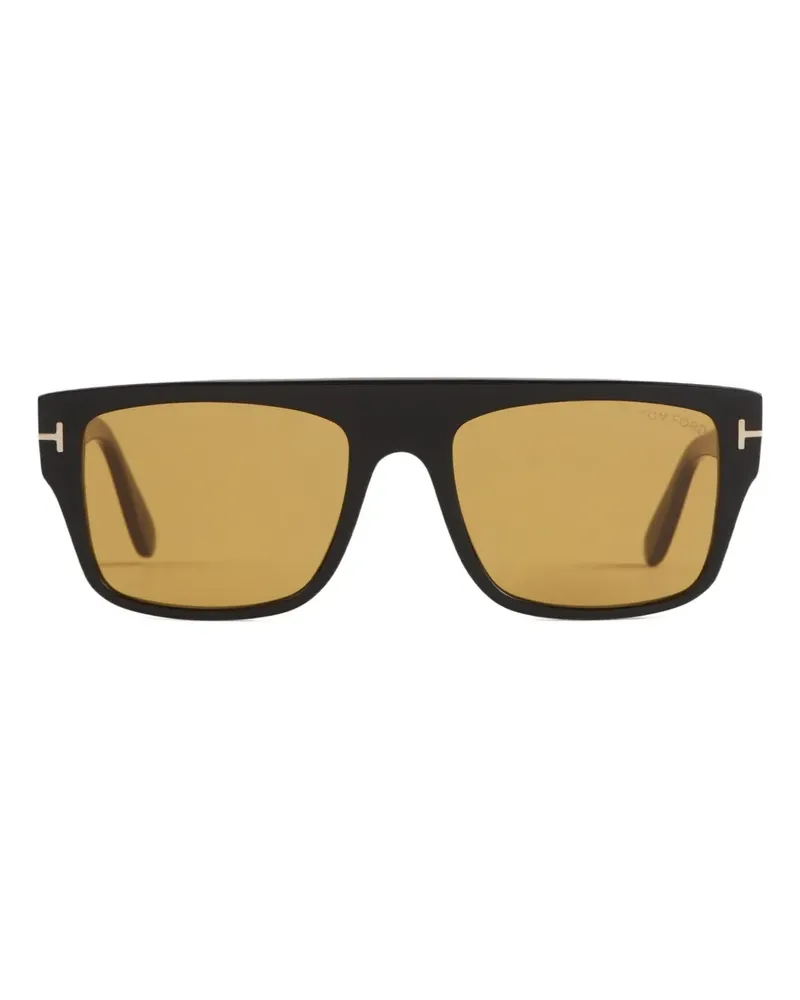 Tom Ford Sonnenbrille mit eckigem Gestell - Schwarz Schwarz