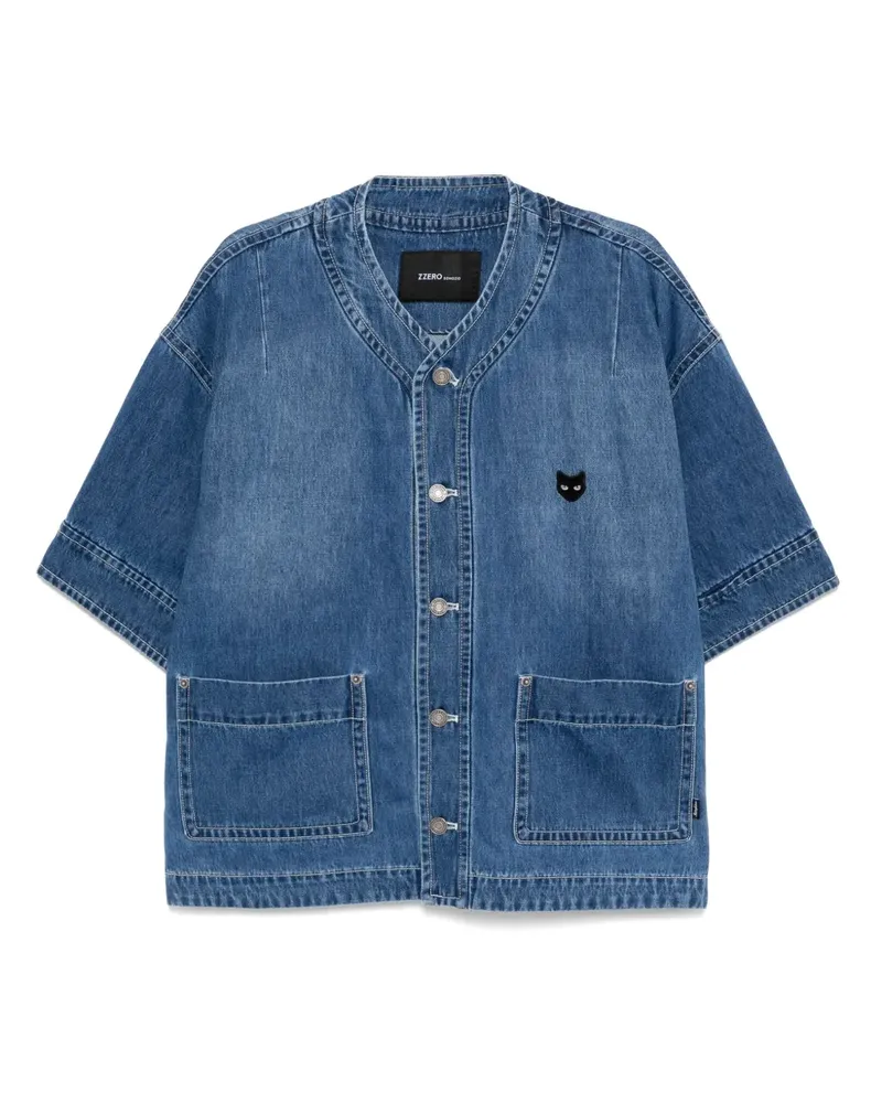 SONGZIO Hemd im Baseball-Look - Blau Blau