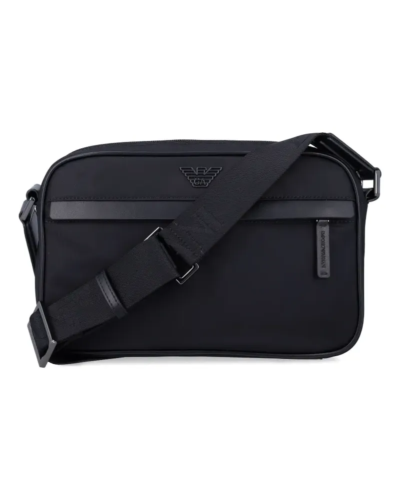 Emporio Armani Umhängetasche mit Logo-Schild - Schwarz Schwarz
