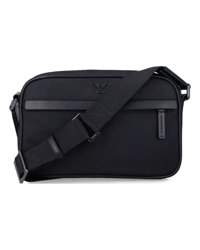 Emporio Armani Umhängetasche mit Logo-Schild - Schwarz Schwarz