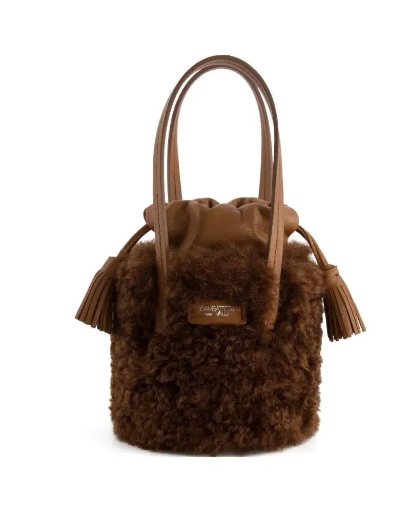 Giambattista Valli Beuteltasche aus Faux Fur - Braun Braun