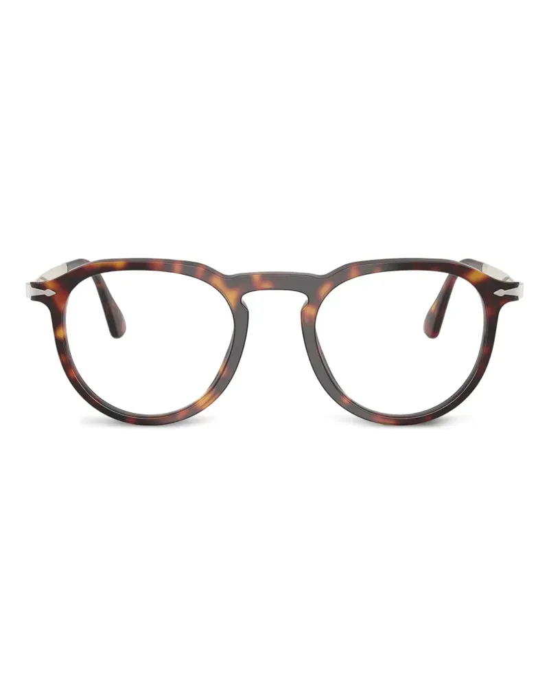 Persol Pier Brille mit rundem Gestell - Braun Braun