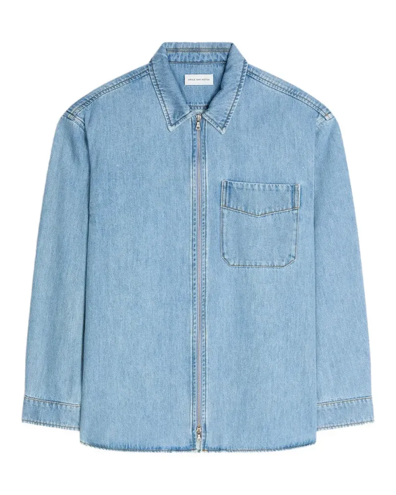 Dries van Noten Hemd mit Reißverschluss - Blau Blau