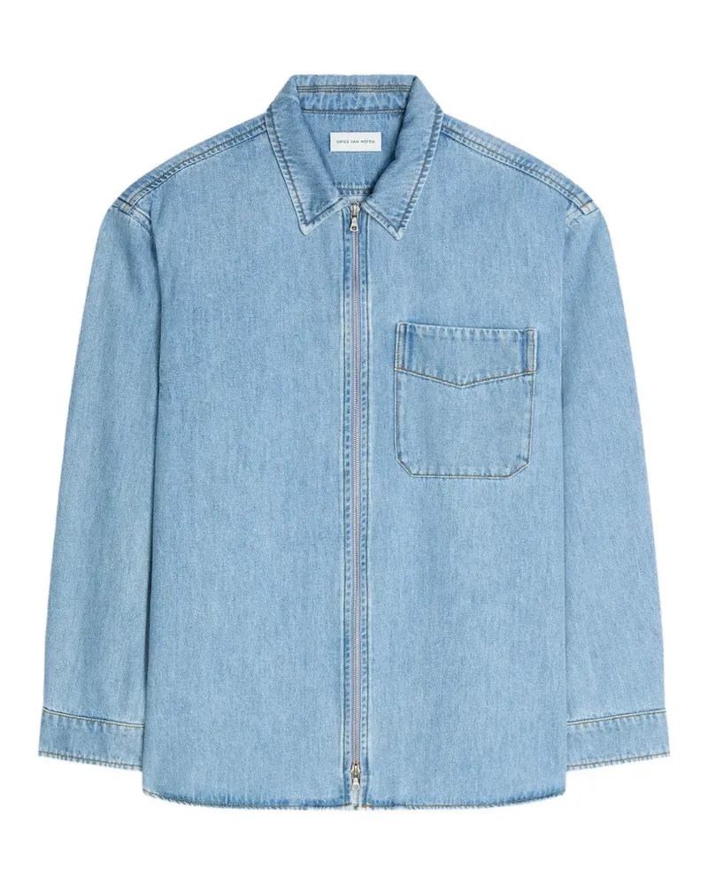 Dries van Noten Hemd mit Reißverschluss - Blau Blau