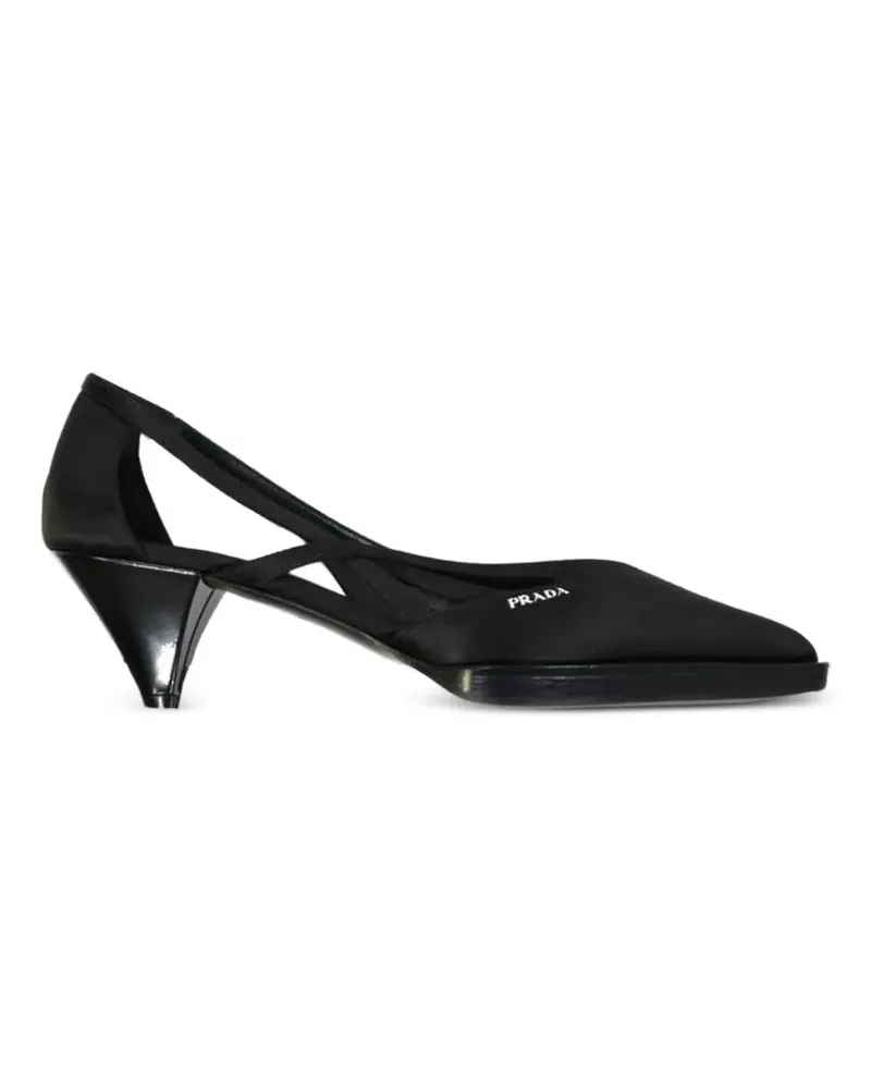 Prada crossover-strap pointed-toe heeled pumps - Schwarz Schwarz