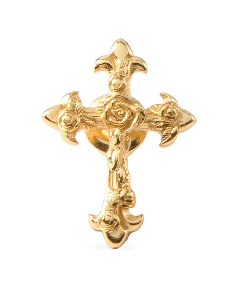 Emanuele Bicocchi Rose Cross stud earring - Gold Gold