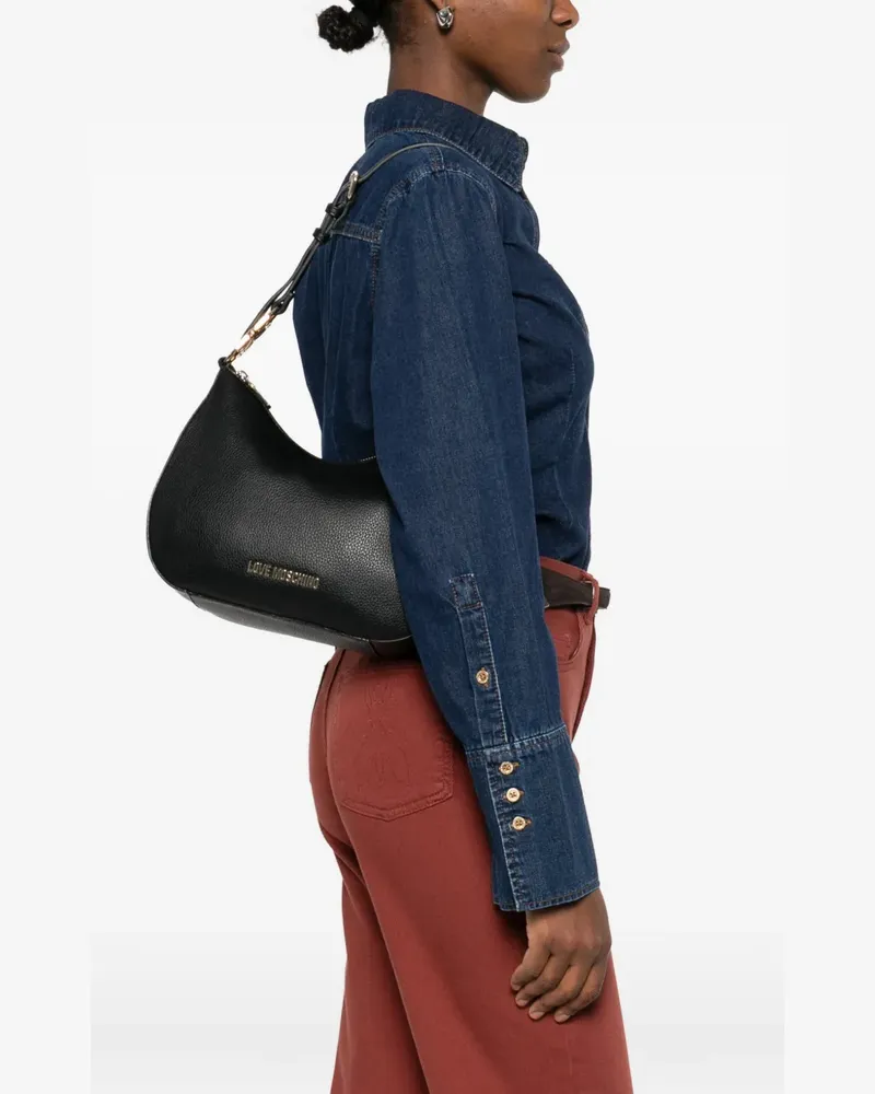 Moschino chain strap shoulder bag - Schwarz Schwarz