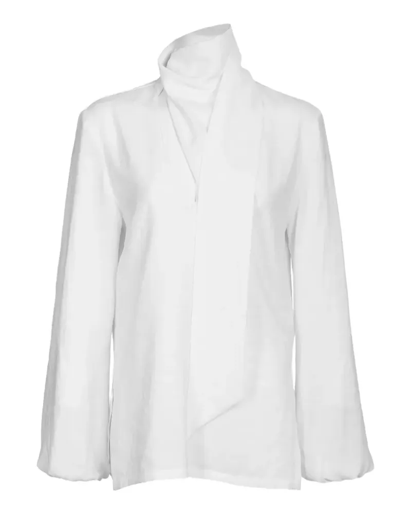 Silvia Tcherassi Alanis Bluse mit Stehkragen - Weiß Weiß