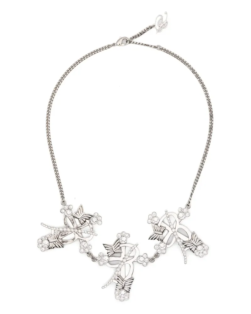 Blumarine Choker mit Kreuzverzierung - Silber Silber