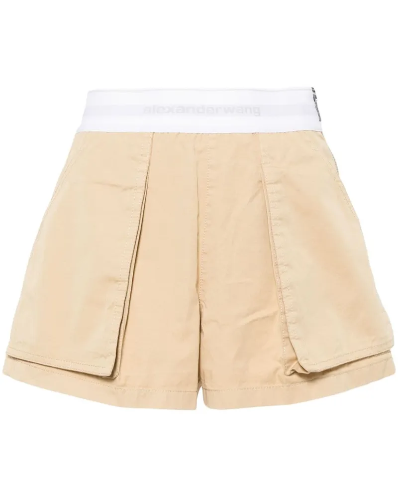 Alexander Wang Hoch sitzende Cargo-Shorts Braun