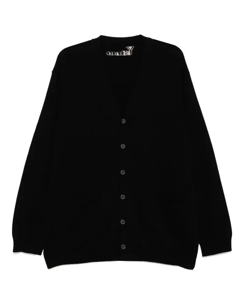 Yohji Yamamoto Langärmeliger Cardigan - Schwarz Schwarz
