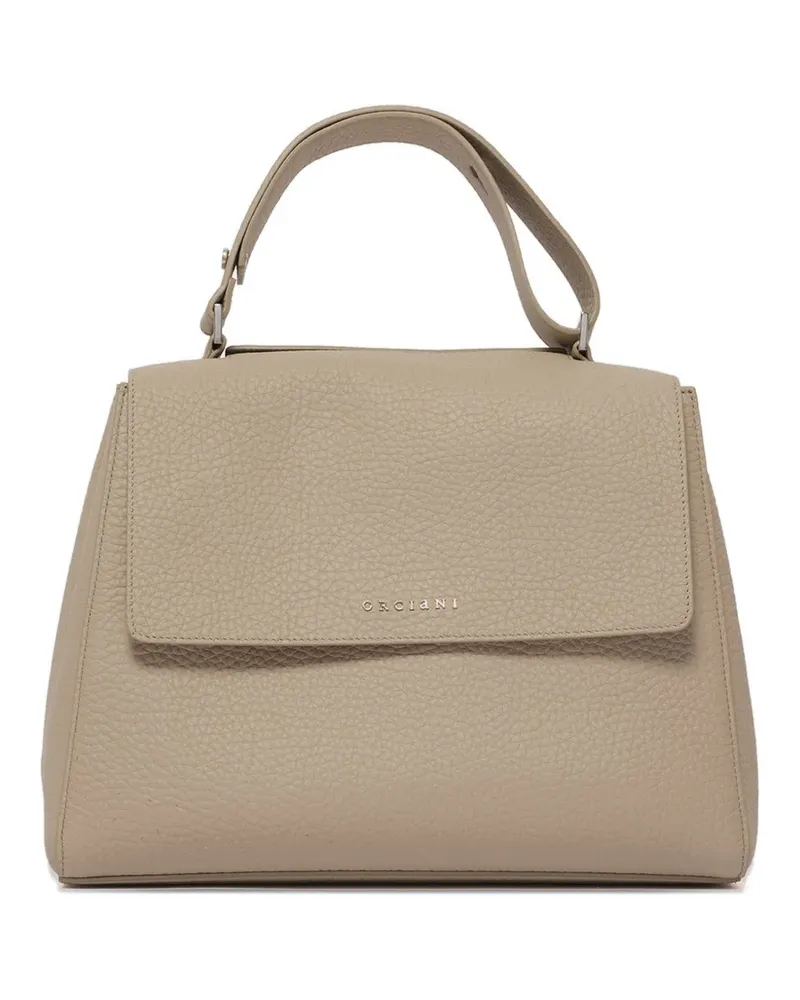 Orciani Sveva logo-appliqué medium tote bag - Nude Nude