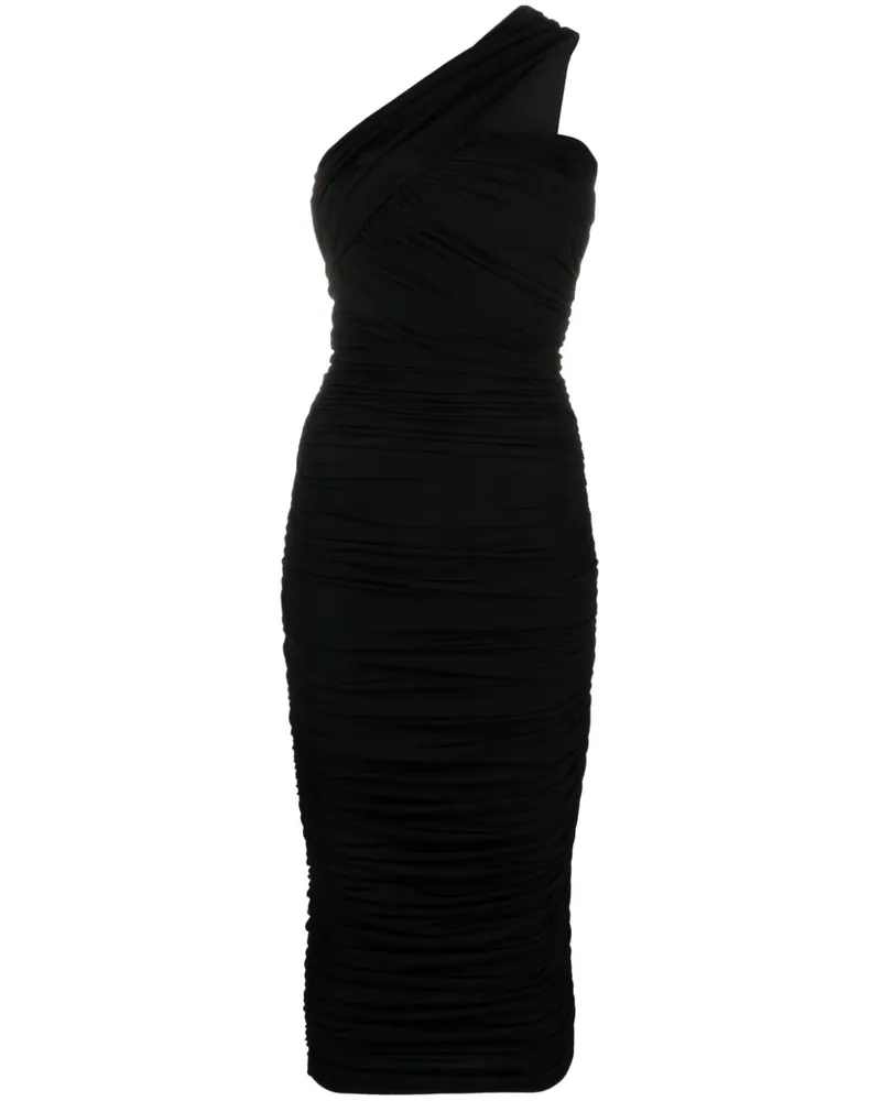 Chiara Boni Gerafftes Tazia One-Shoulder-Kleid Black