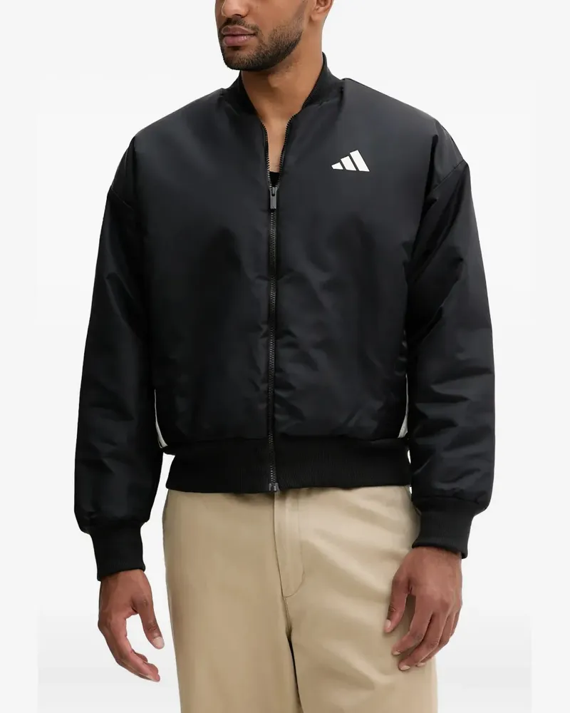 adidas Bomberjacke mit Logo - Schwarz Schwarz