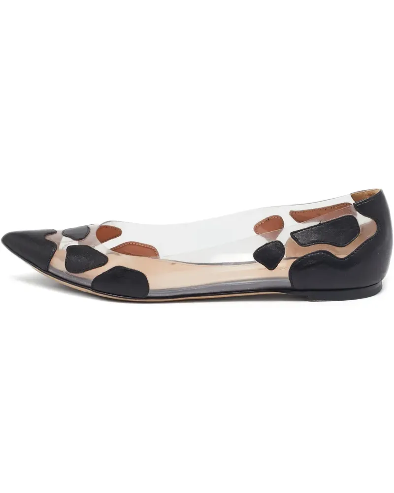 Gianvito Rossi Plexi Ballerinas - Weiß Weiß