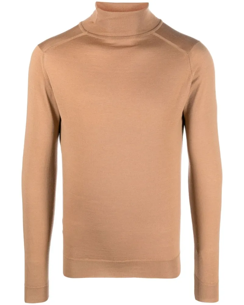 John Smedley Merinopullover mit Rollkragen - Braun Braun