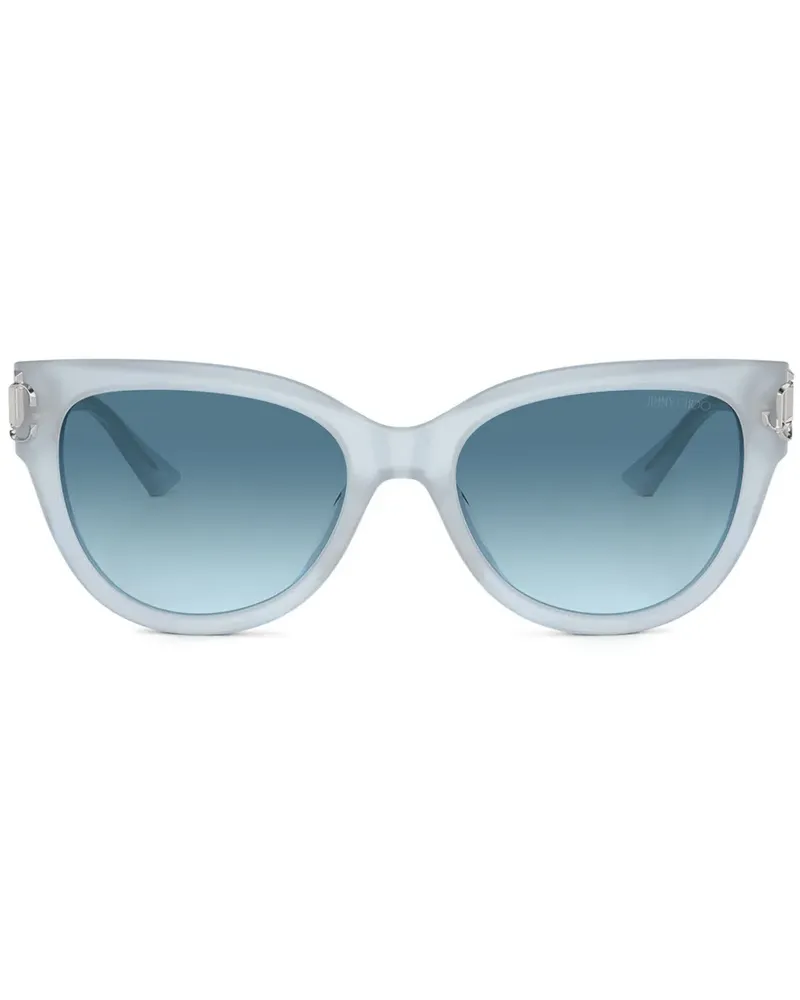 Jimmy Choo Sonnenbrille mit Logo-Schild - Blau Blau
