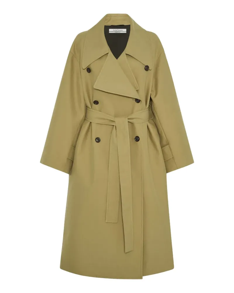 Another Tomorrow double-breasted trench coat - Grün Grün