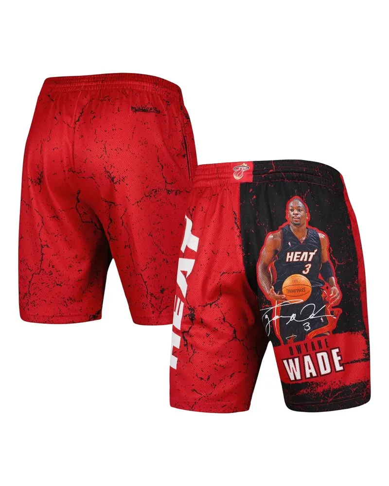 Mitchell & Ness Dwyane Wade Miami Heat Hardwood Classics Shorts - Rot Rot