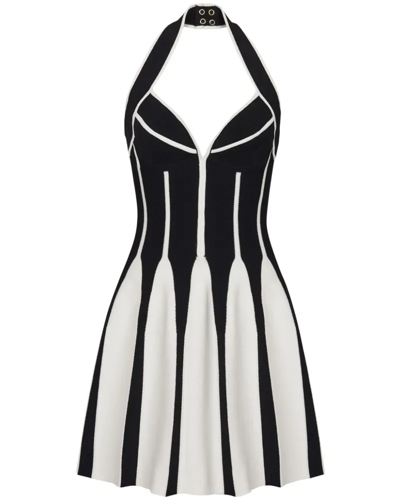 Balmain Neckholder-Minikleid - Schwarz Schwarz