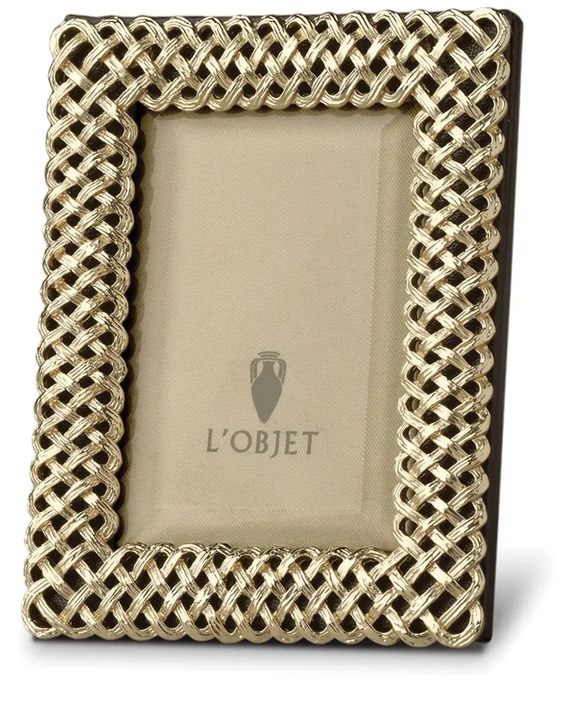 L’OBJET Braid Bilderrahmen (5cm x 8cm) - Gold Gold