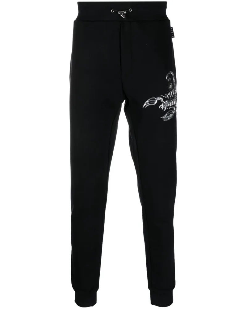 Philipp Plein Jogginghose mit Skorpion-Applikation - Schwarz Schwarz