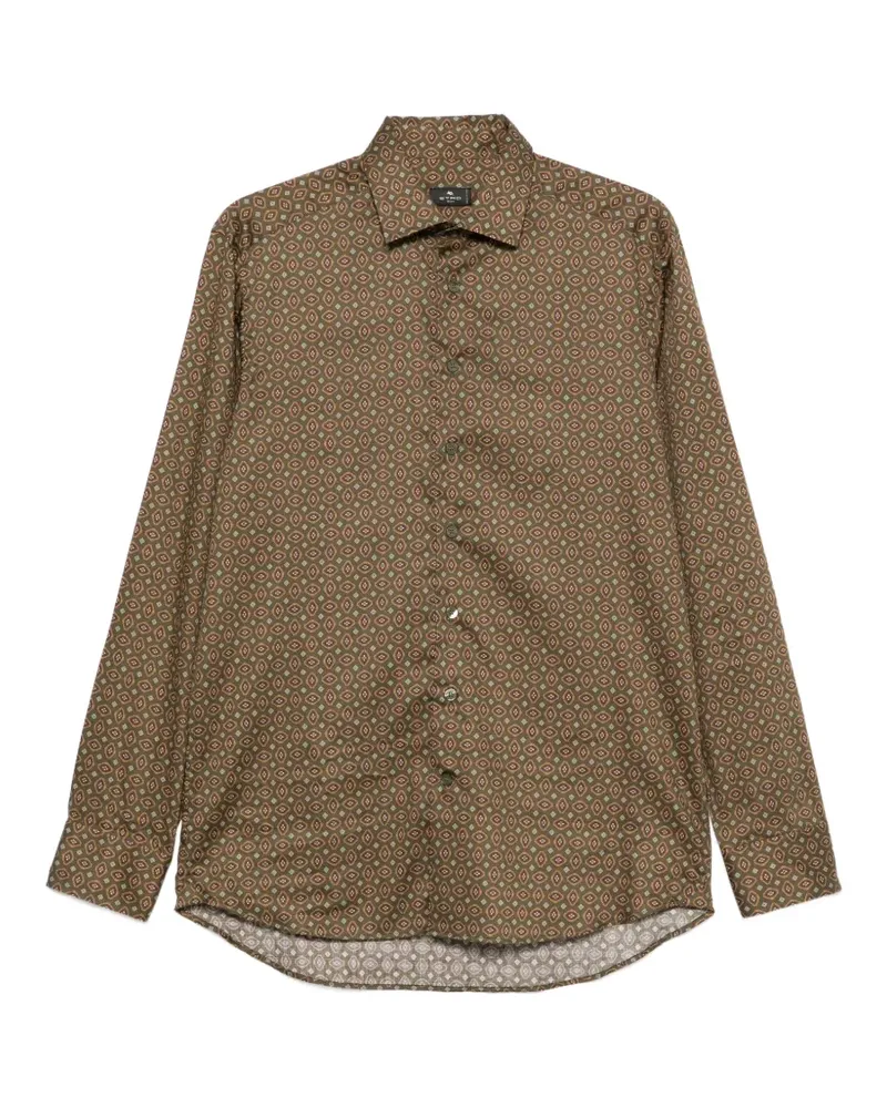 Etro Hemd mit geometrischem Print - Grün Grün