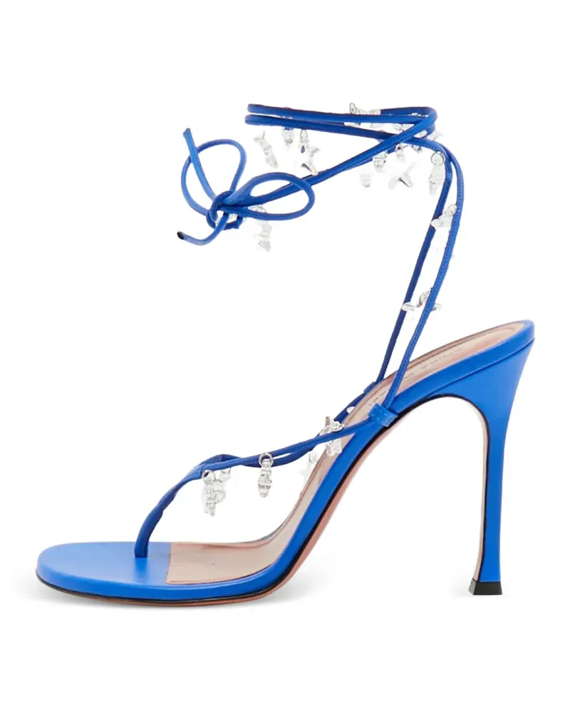 Amina Muaddi Sandalen mit Sternanhänger - Blau Blau