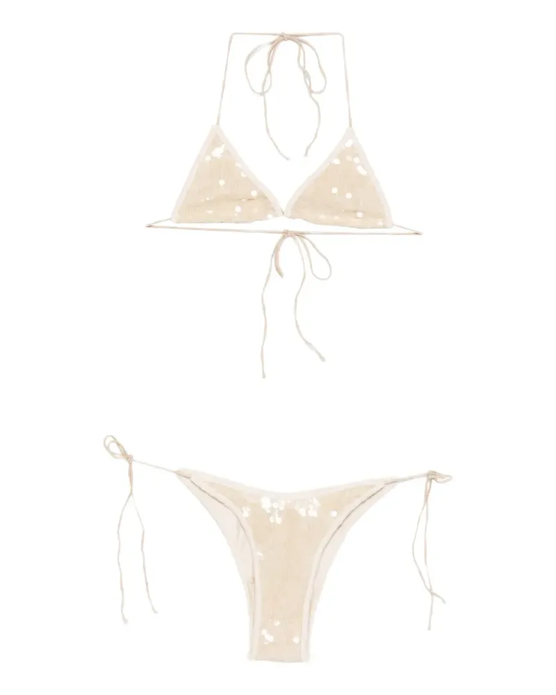 Oséree sequin-embellished bikini - Nude Nude