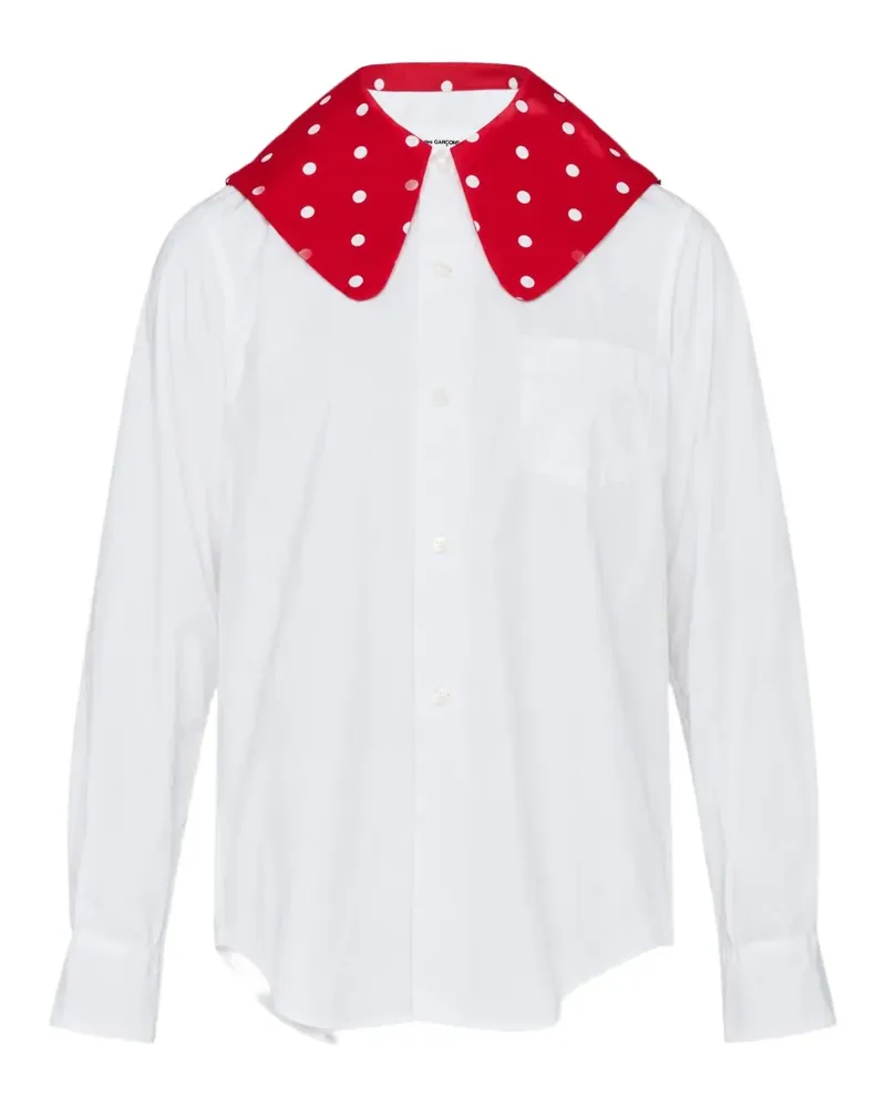 Comme des Garçons polka-dot-collar shirt - Weiß Weiß