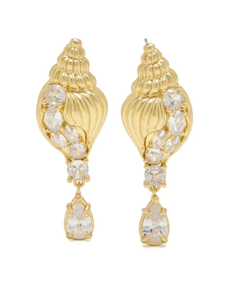 Oceanus shell-embellishment earrings - Gold Gold
