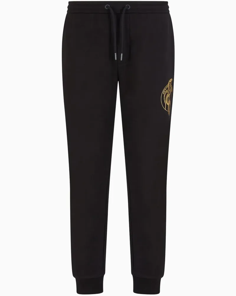 Armani Exchange Jogginghose mit Logo-Stickerei - Schwarz Schwarz