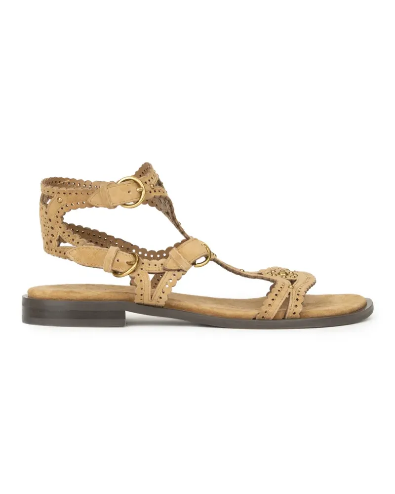 ash Flache Papprika Studs Sandalen - Nude Nude