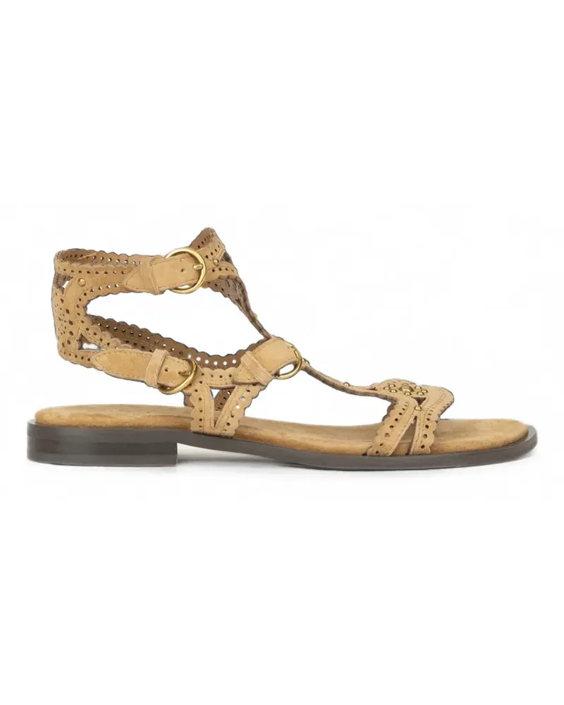 ash Flache Papprika Studs Sandalen - Nude Nude