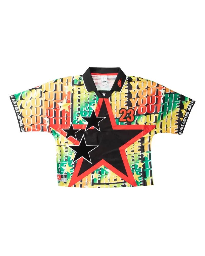Jordan x Free The Youth graphic-print star-patch t-shirt - Gelb Gelb